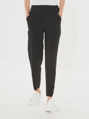 Pantalone jogger in twill di viscosa - Nero