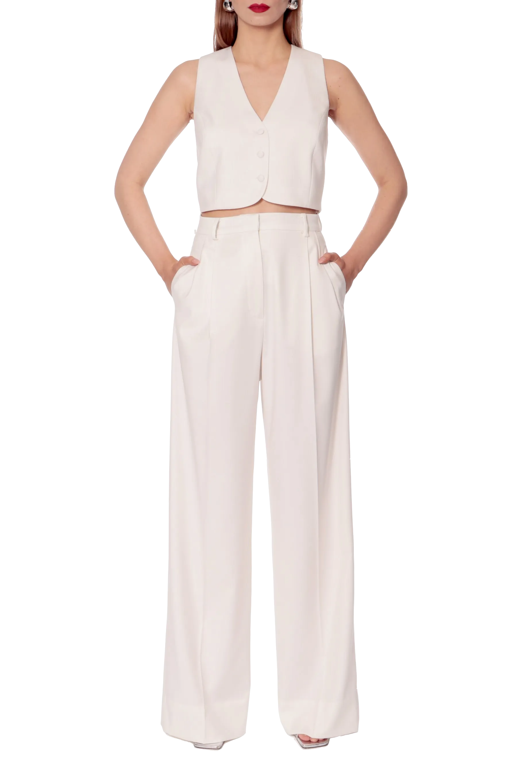 Pants Gwen Aesthetic White