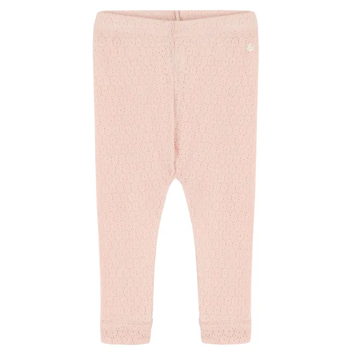 Petit Bateau Baby Cajou Openwork Leggings Saline Pink