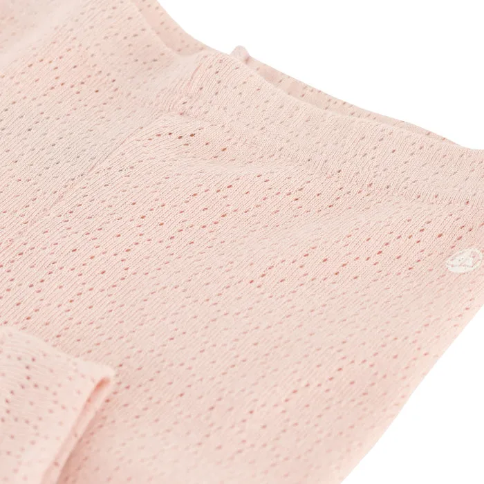 Petit Bateau Baby Cajou Openwork Leggings Saline Pink