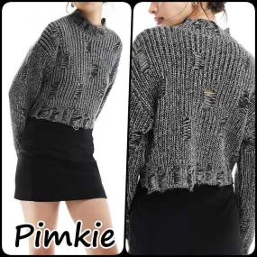 Pimkie  |Casual Style Street Style Long Sleeves Plain Cotton