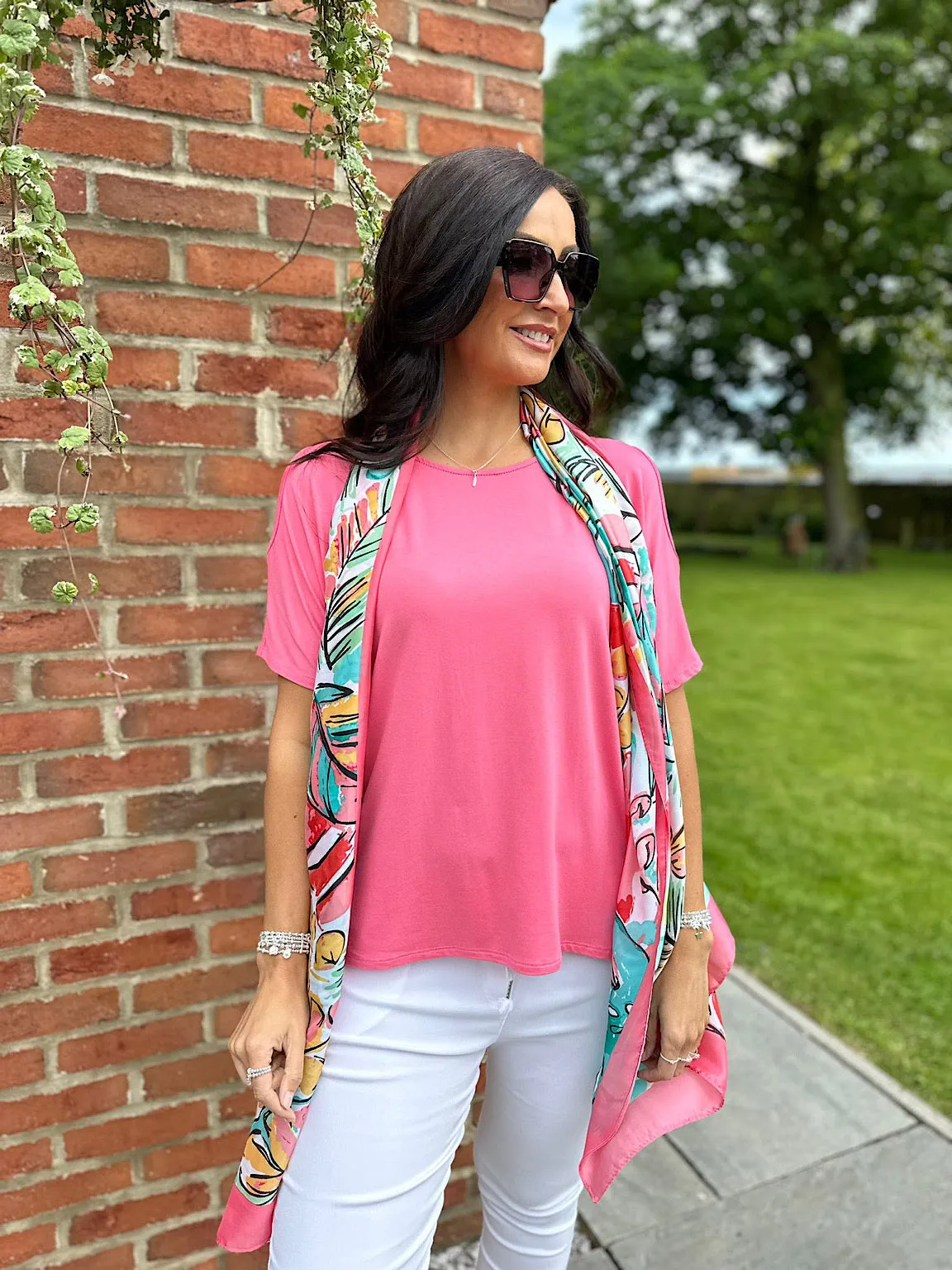 Pink Essential Cold Shoulder Top Phoebe