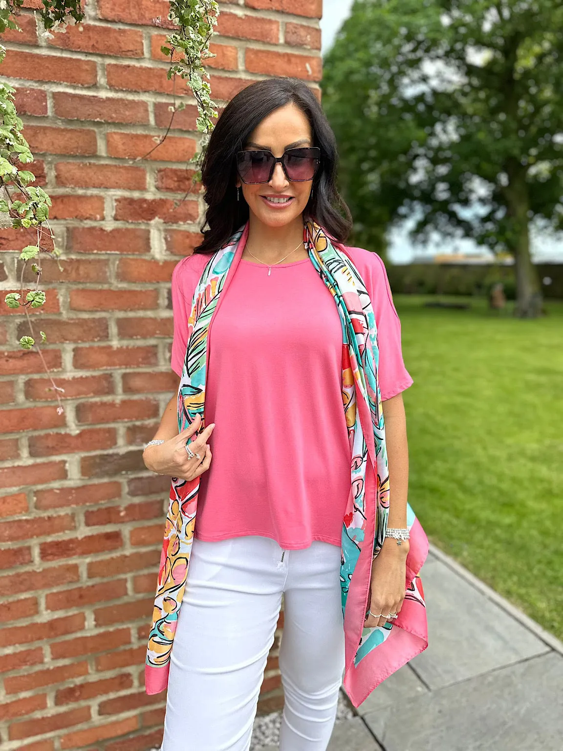 Pink Essential Cold Shoulder Top Phoebe