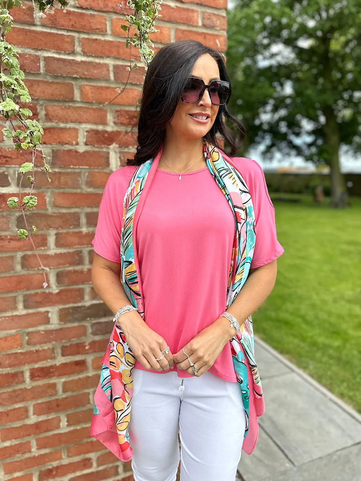 Pink Essential Cold Shoulder Top Phoebe