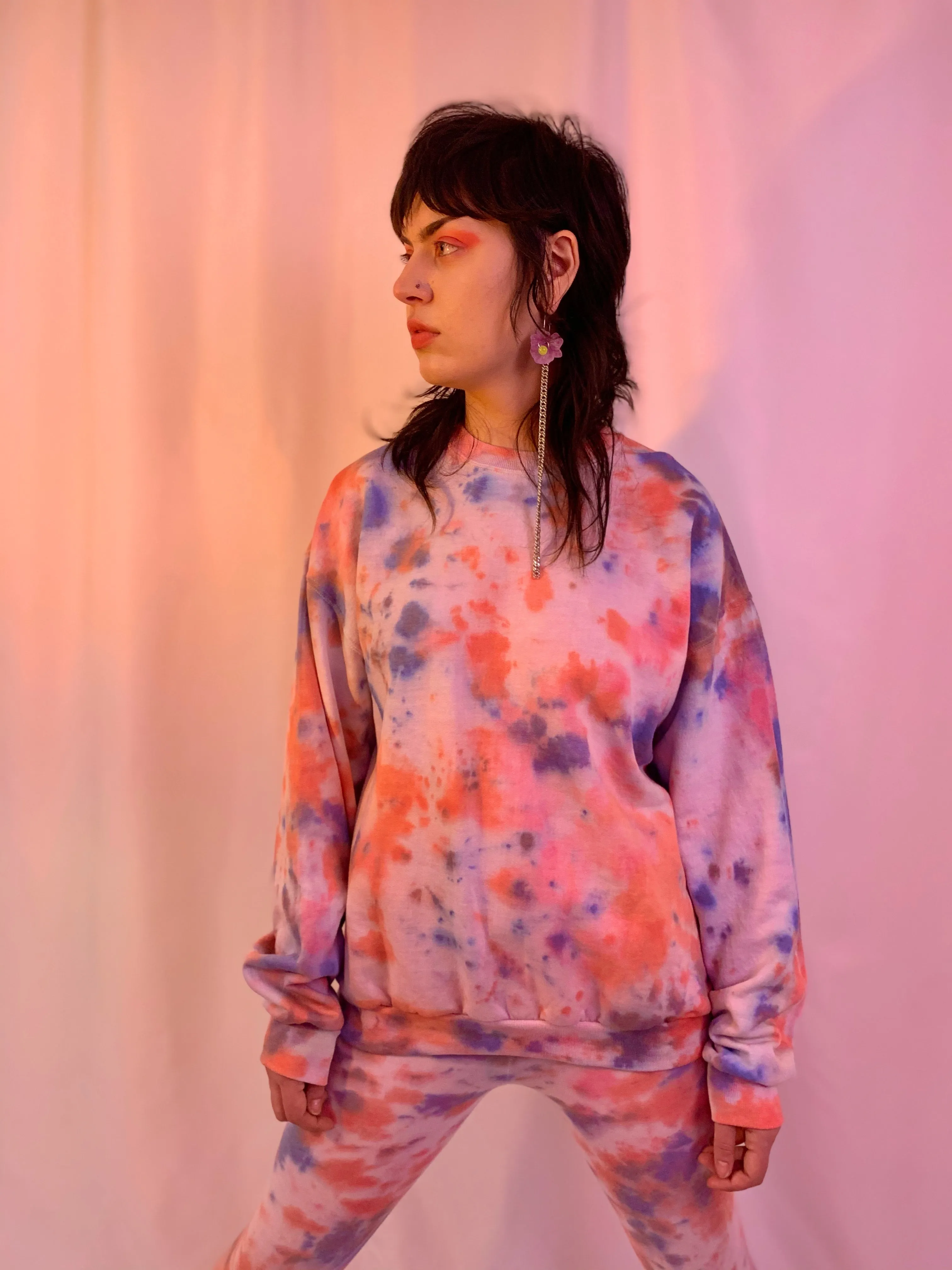 Pink tie dye sweatshirt