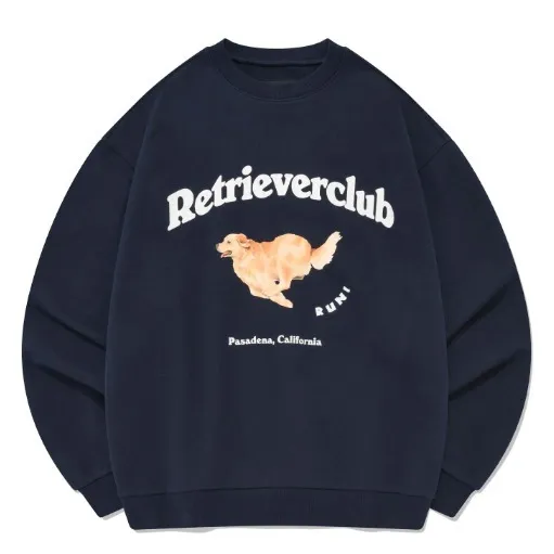 Retriever Club  |Crew Neck Unisex Street Style Long Sleeves Plain