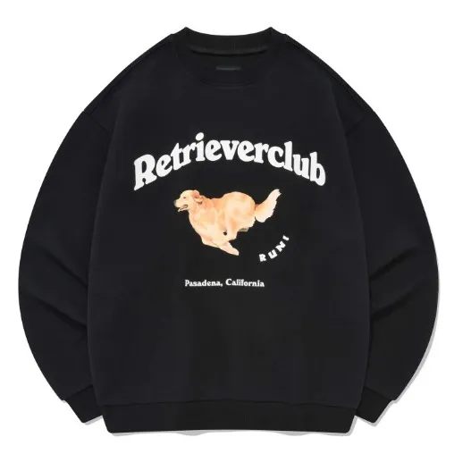 Retriever Club  |Crew Neck Unisex Street Style Long Sleeves Plain