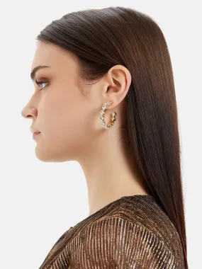 Rhinestone Hoop Earrings