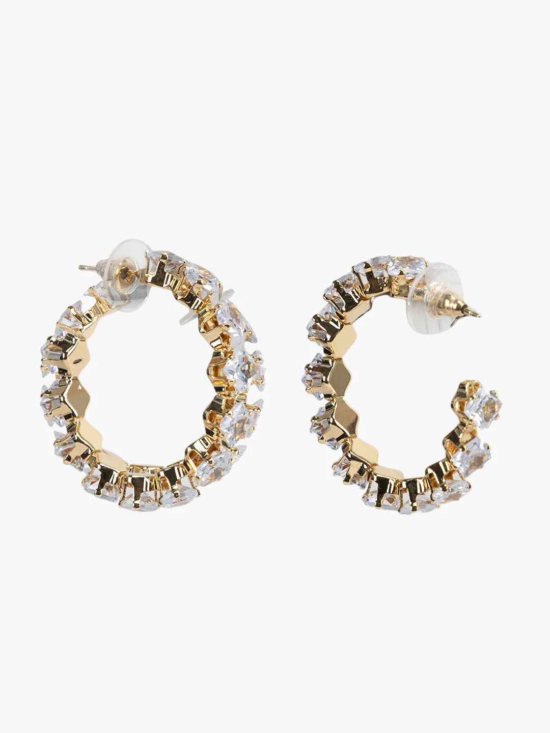 Rhinestone Hoop Earrings