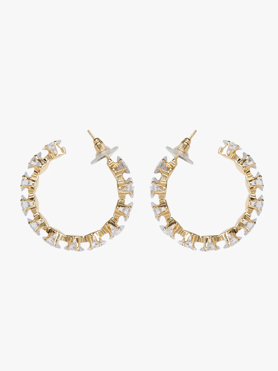 Rhinestone Hoop Earrings