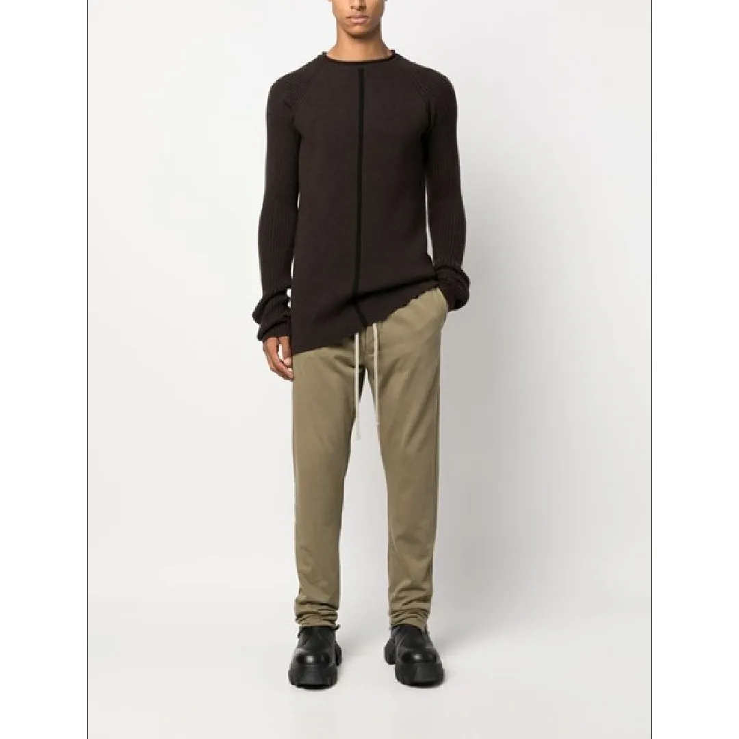 RICK OWENS  |Crew Neck Pullovers Wool Cashmere Street Style Long Sleeves