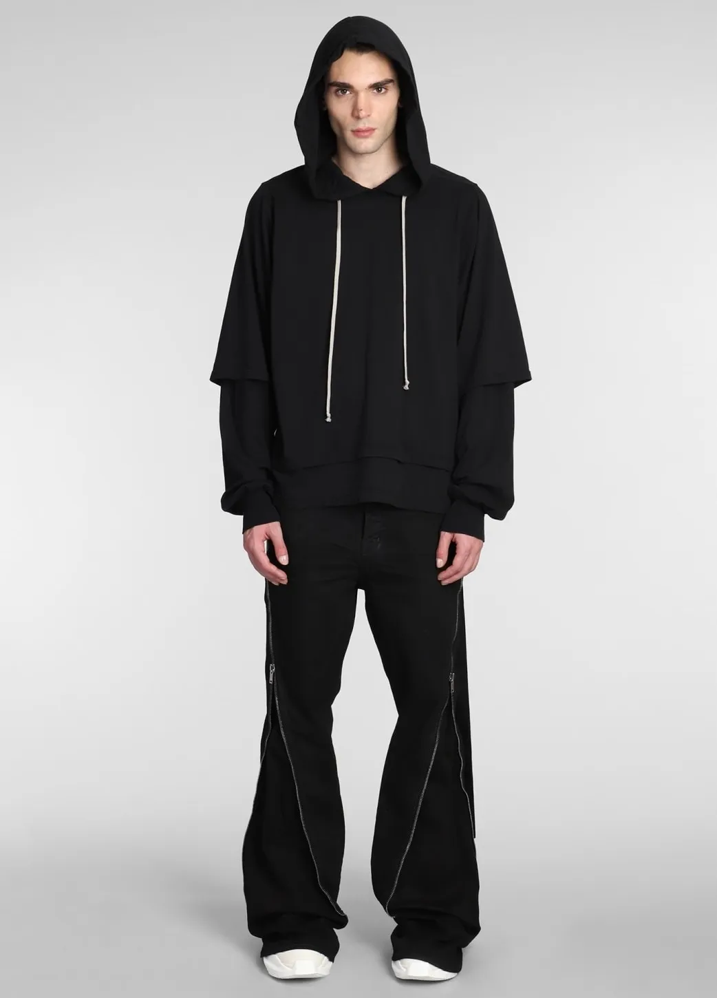 RICK OWENS  |Pullovers Unisex Street Style Long Sleeves Plain Cotton