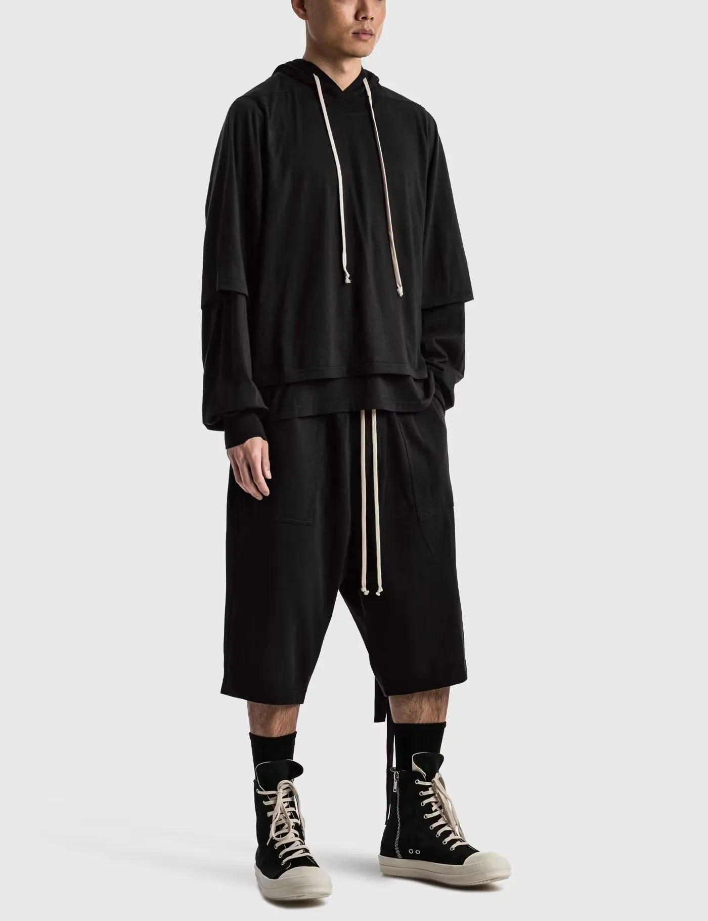 RICK OWENS  |Pullovers Unisex Street Style Long Sleeves Plain Cotton