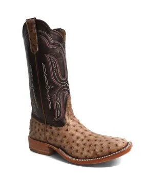 Rios Of Mercedes Mens Rum Brown Glazed Ostrich Boots