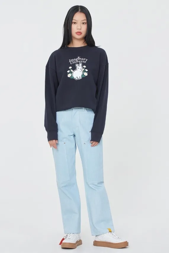 ROMANTIC CROWN  |Sweat Rib Street Style U-Neck Long Sleeves