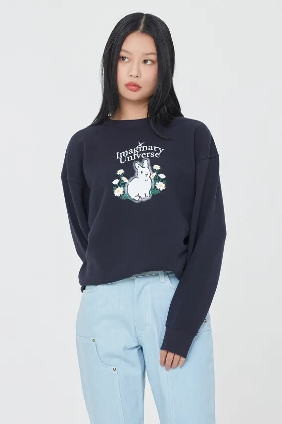 ROMANTIC CROWN  |Sweat Rib Street Style U-Neck Long Sleeves