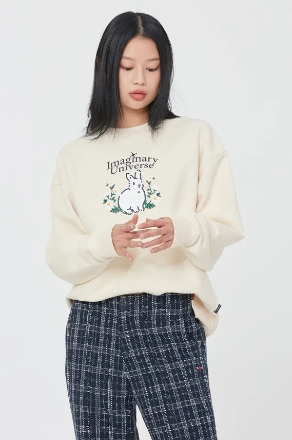 ROMANTIC CROWN  |Sweat Rib Street Style U-Neck Long Sleeves