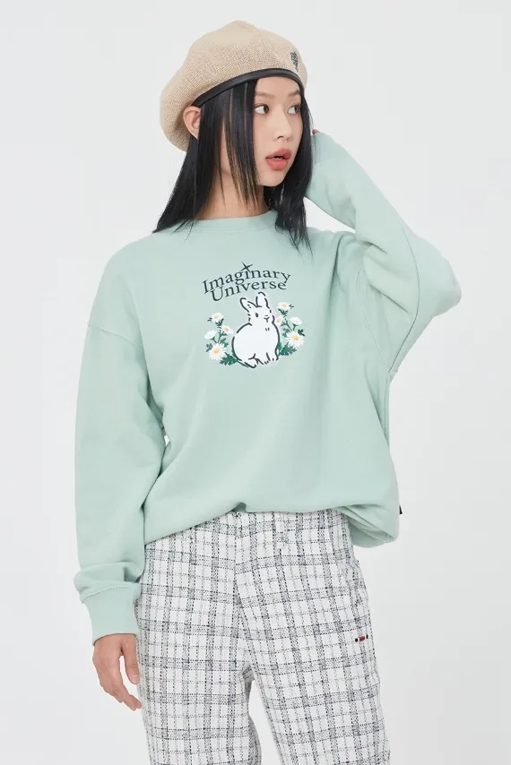 ROMANTIC CROWN  |Sweat Rib Street Style U-Neck Long Sleeves