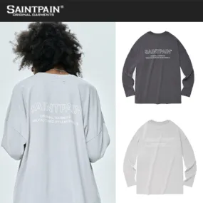 SAINTPAIN  |Unisex Street Style Long Sleeves Long Sleeve T-shirt Logo