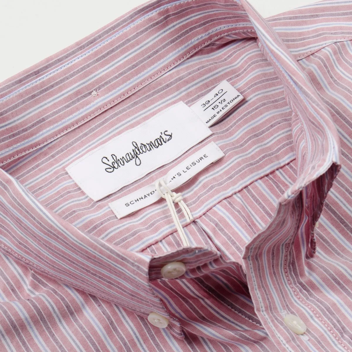 Schnayderman's - Leisure Shirt Barre Faded Stripe One - Red