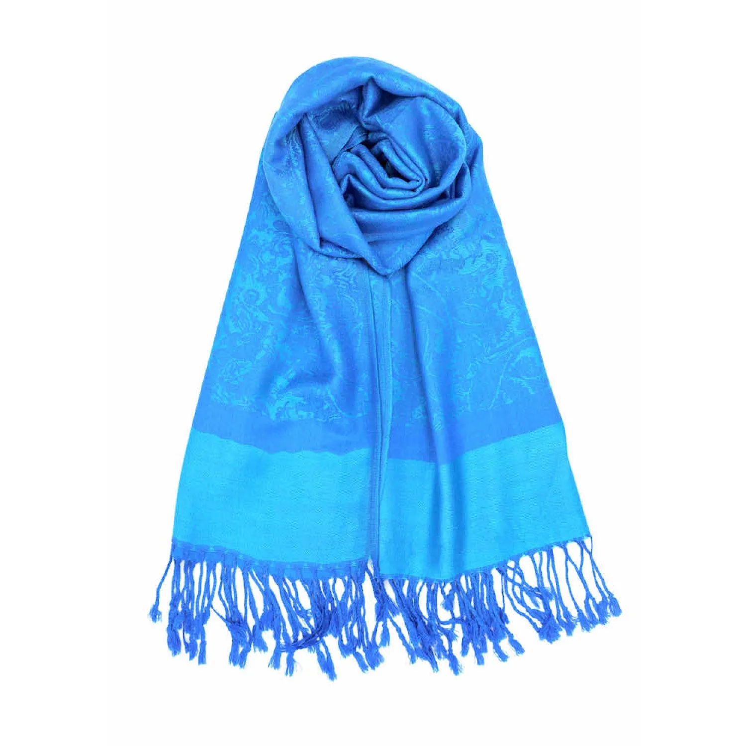 Sky Blue Paisley Pashmina