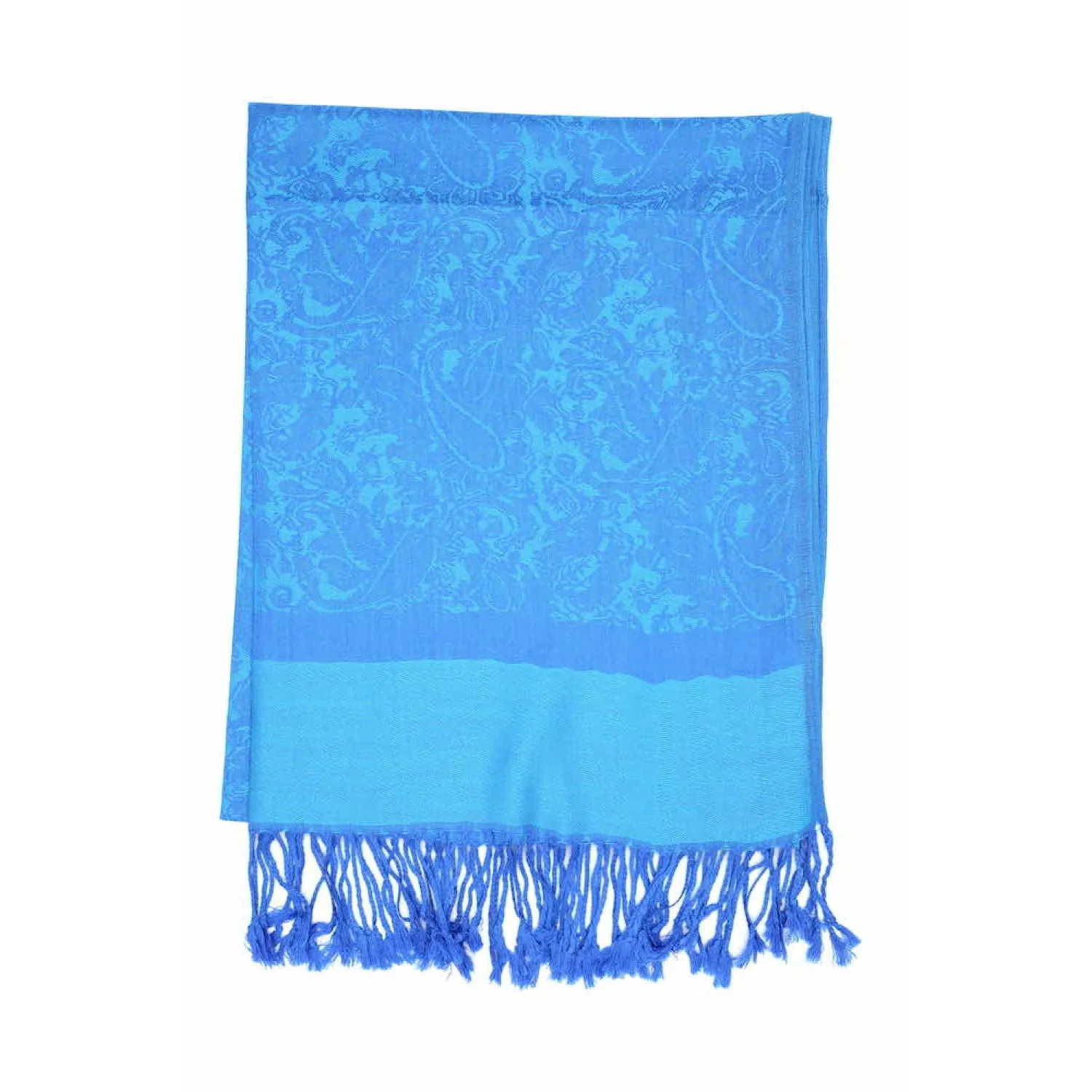 Sky Blue Paisley Pashmina