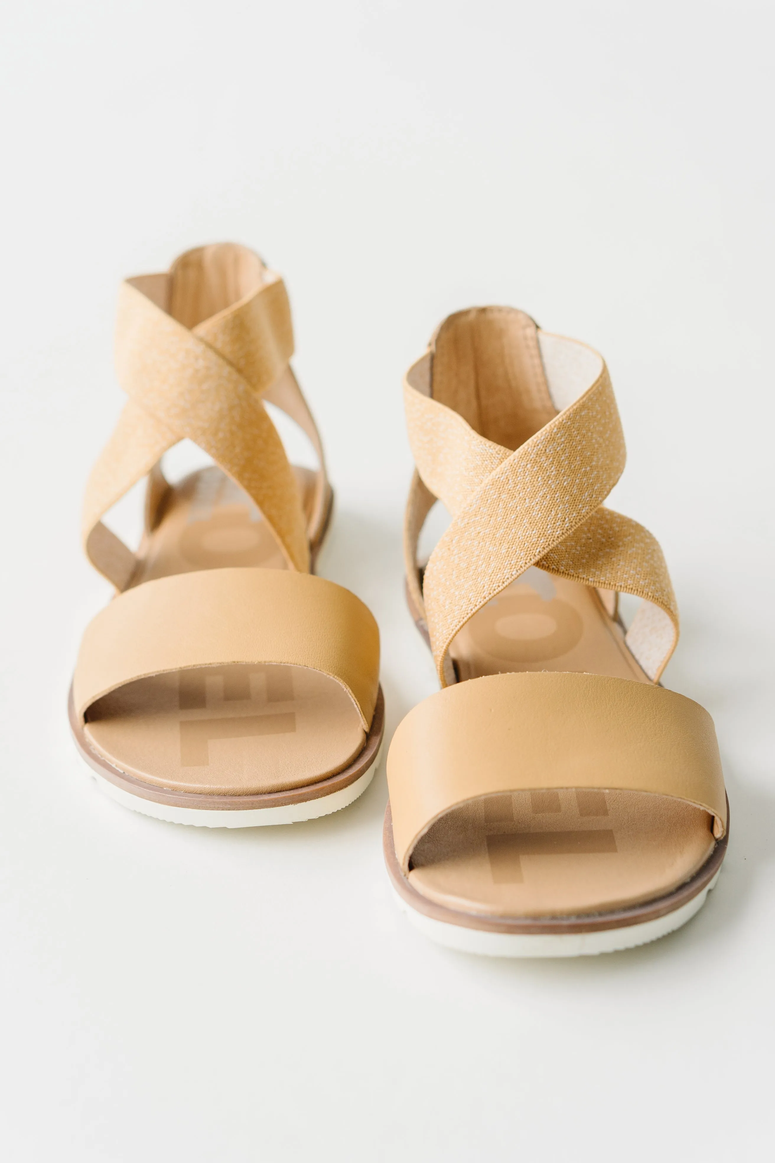 SOREL: Ella II Sandal in Honest Beige + Chalk