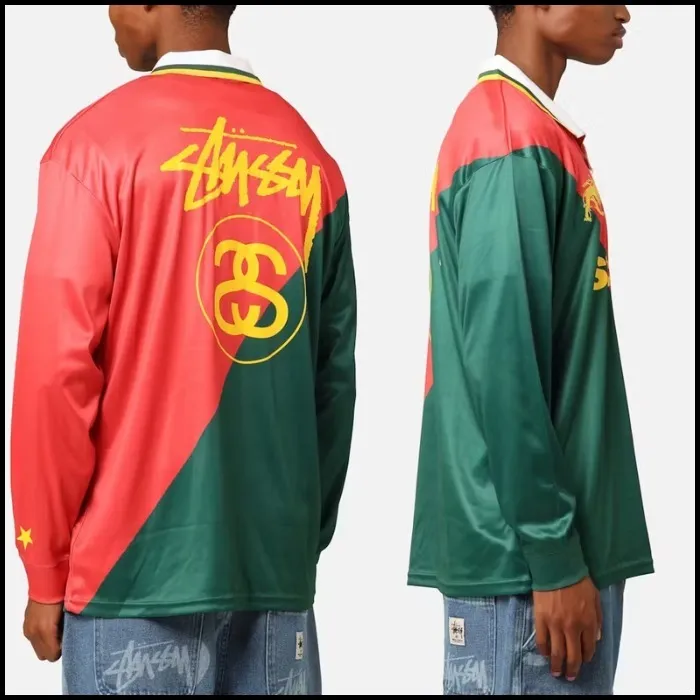 STUSSY  |Pullovers Street Style Long Sleeves Logo Skater Style Polos