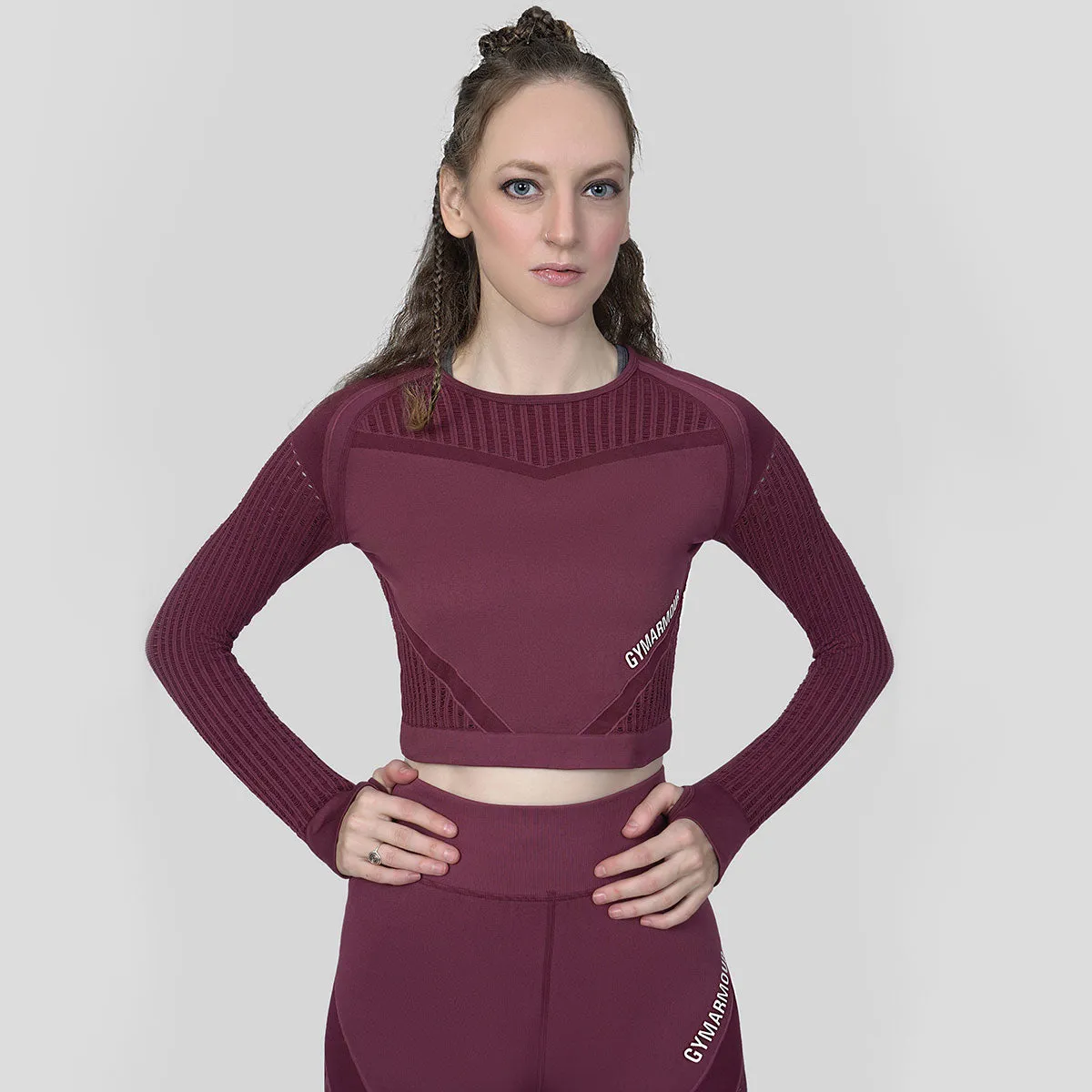 Super Seamless Crop Top (Maroon Shade)