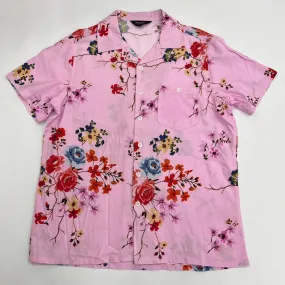 SWTICH Floral Graphic Print Woven Shirts - Pink