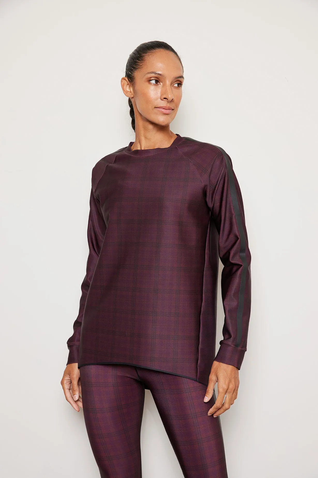 TARTAN LEATHER CAPELLA TOP