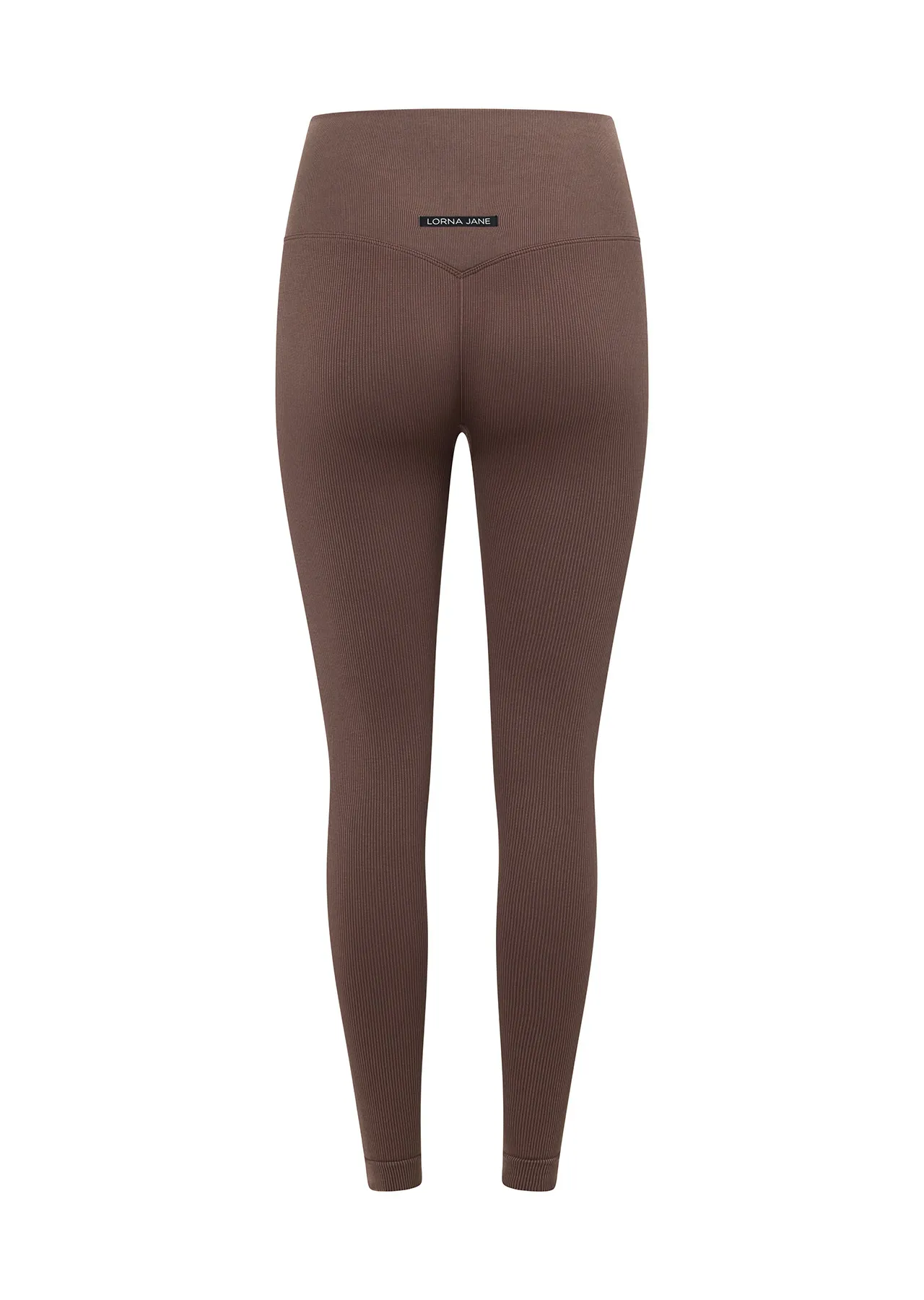 Tempo Ribbed Seamless Ankle Biter Leggings | Brown | Tights and Leggings | Lorna Jane New Zealand