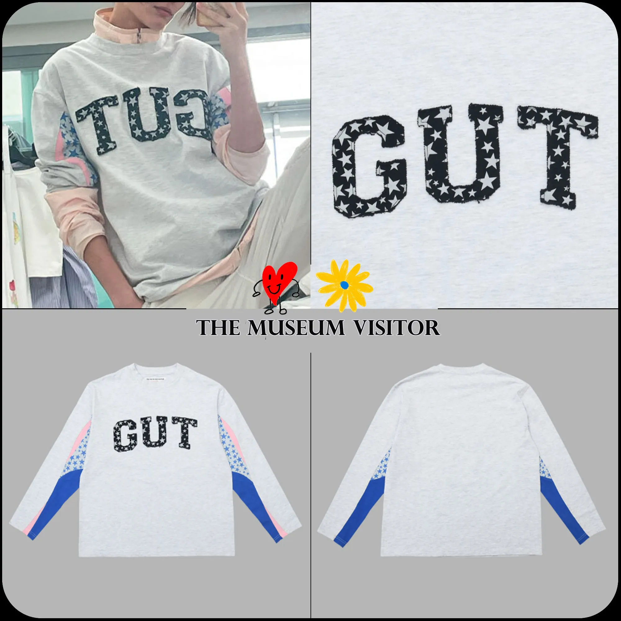 THE MUSEUM VISITOR  |Unisex Street Style Long Sleeves Long Sleeve T-shirt Logo