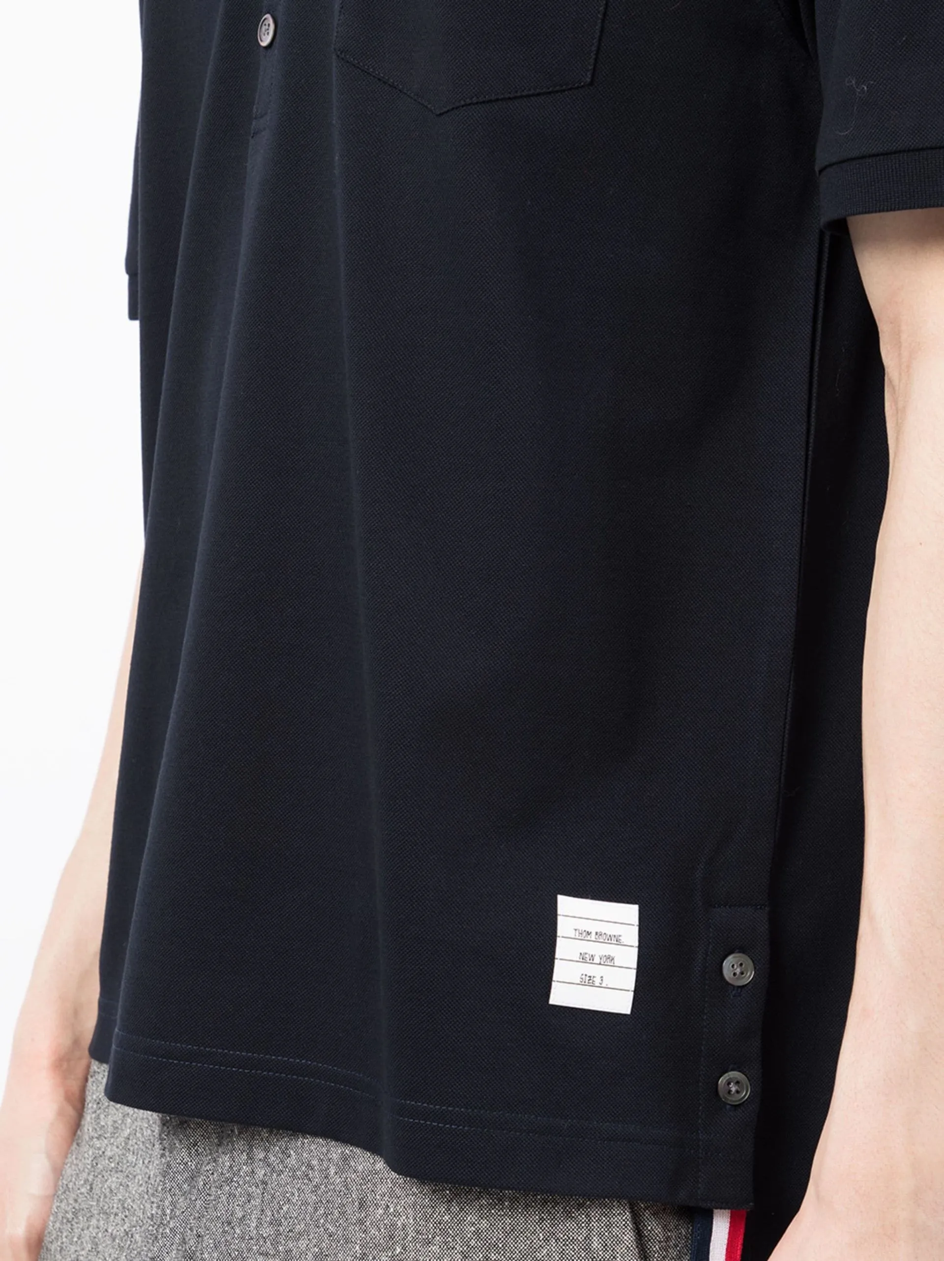 THOM BROWNE  |Pullovers Stripes Street Style Plain Cotton Short Sleeves