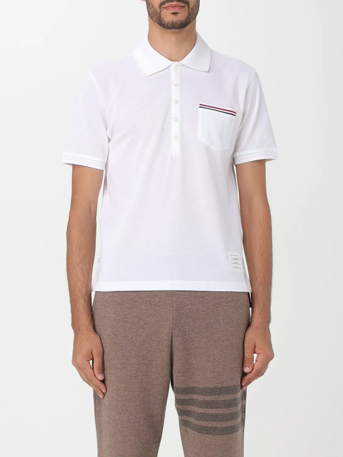 THOM BROWNE  |Pullovers Stripes Street Style Plain Cotton Short Sleeves