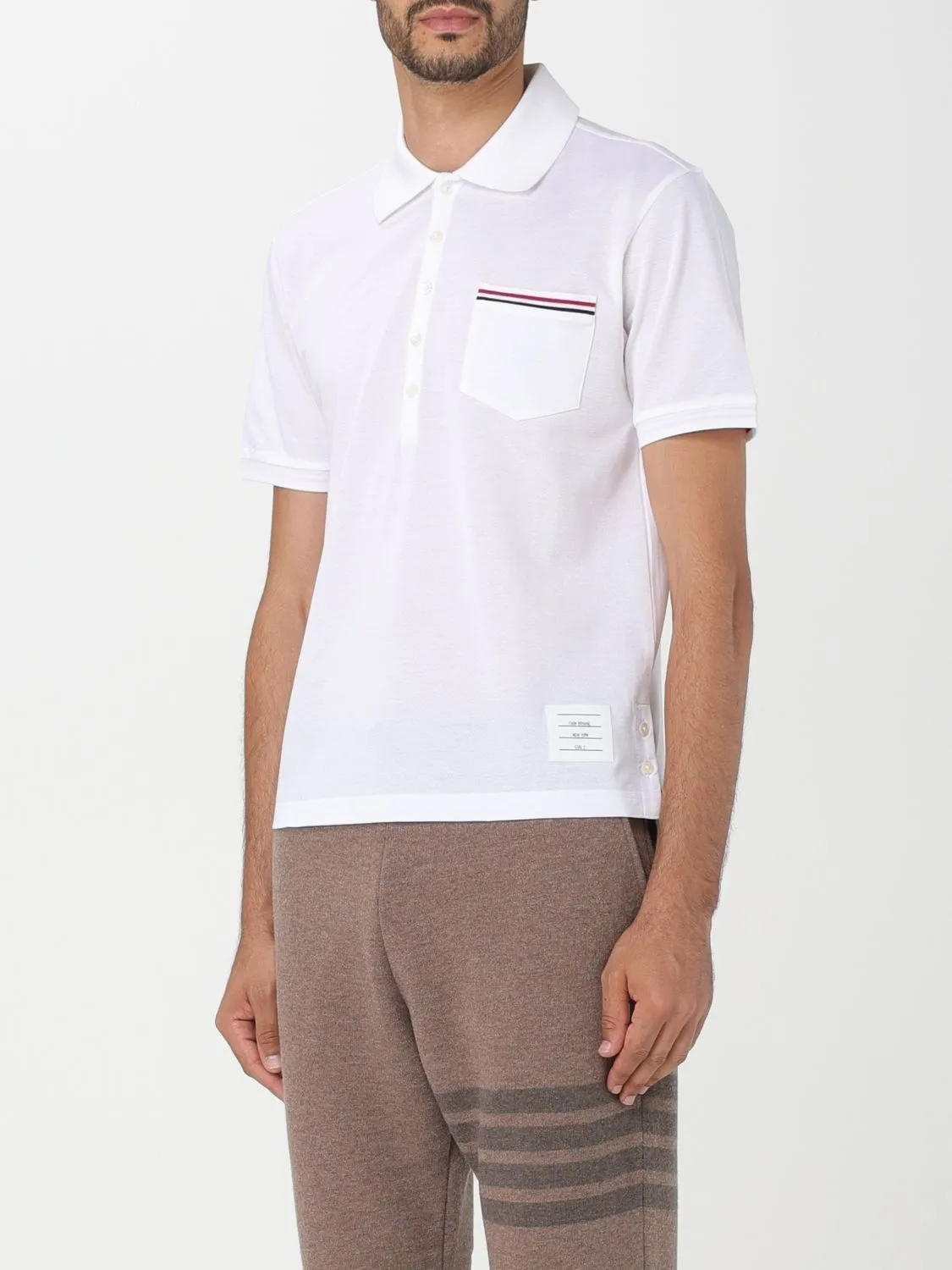 THOM BROWNE  |Pullovers Stripes Street Style Plain Cotton Short Sleeves