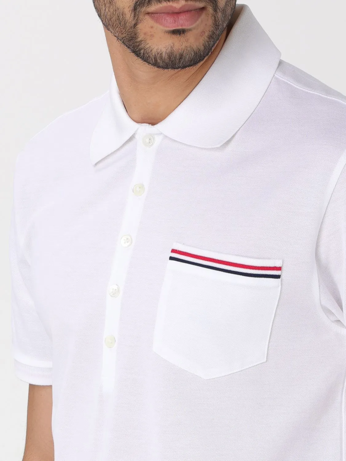 THOM BROWNE  |Pullovers Stripes Street Style Plain Cotton Short Sleeves