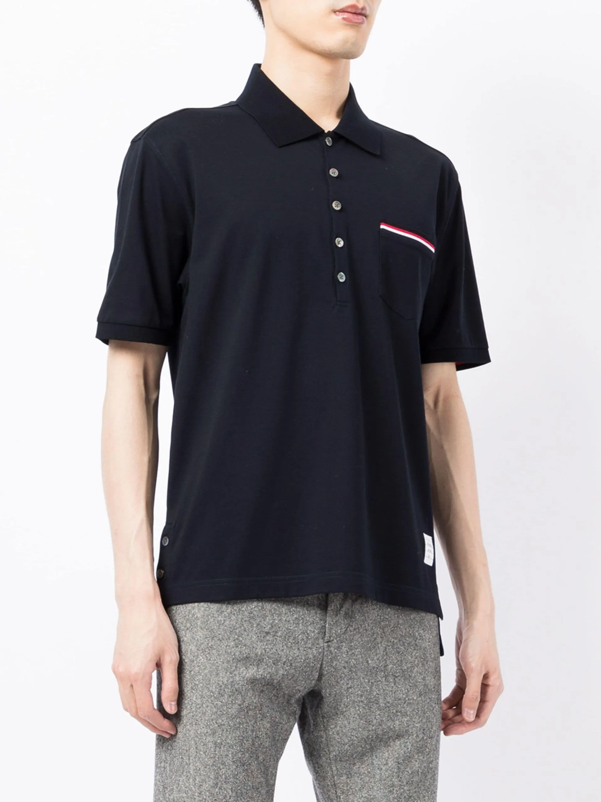 THOM BROWNE  |Pullovers Stripes Street Style Plain Cotton Short Sleeves