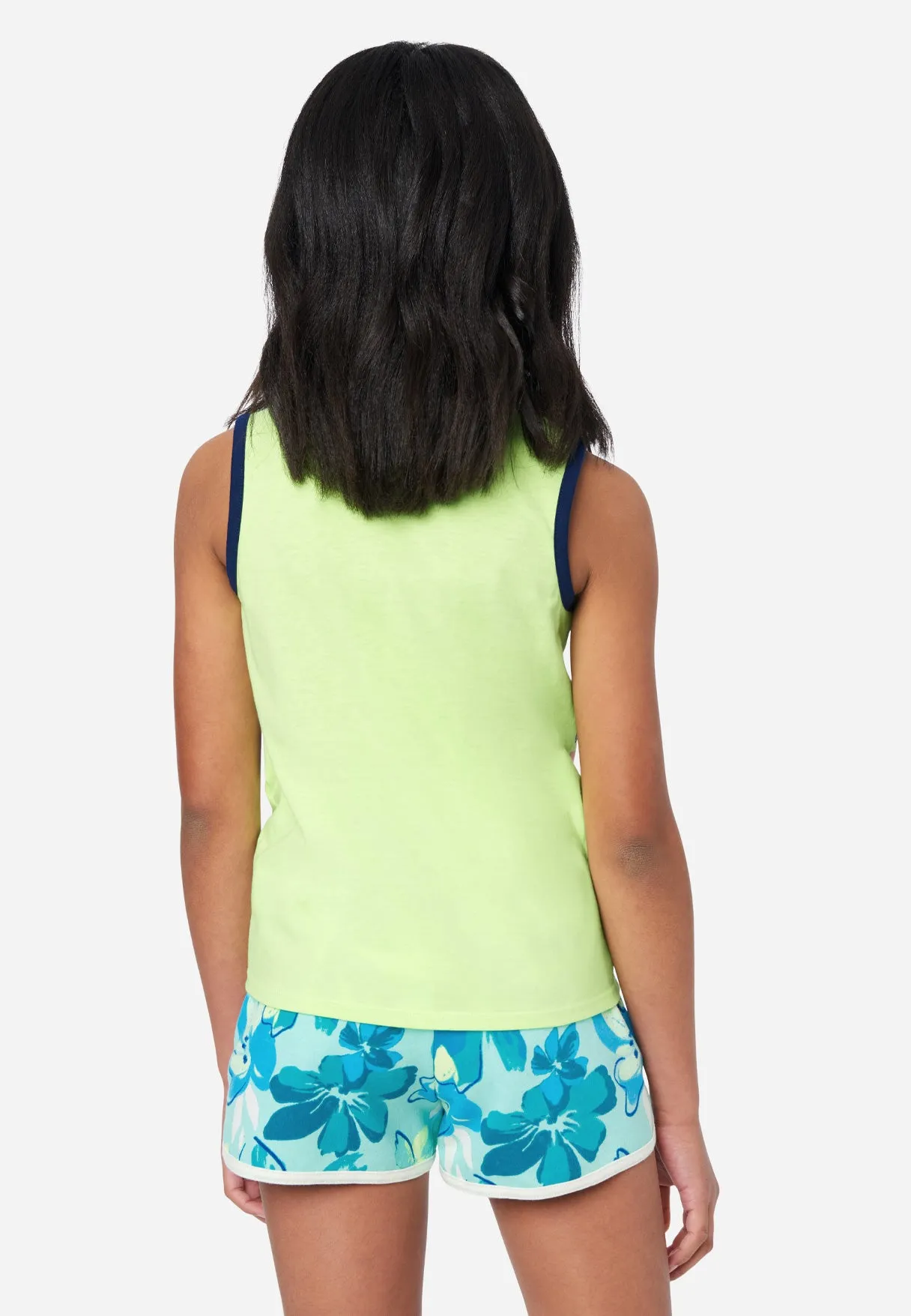 Tie Front Graphic Ringer Tank