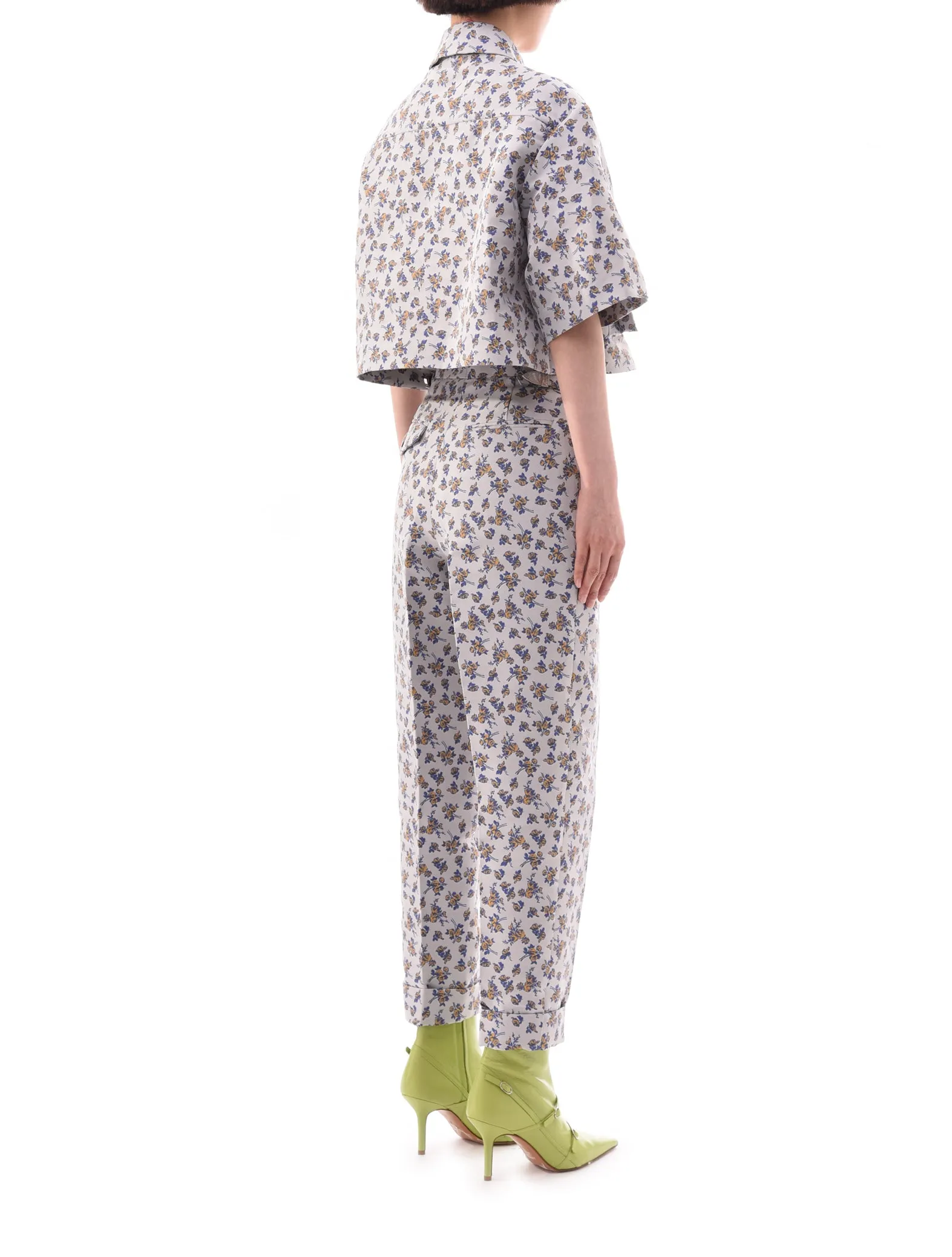 Toga Pulla Flower Jacquard Trousers