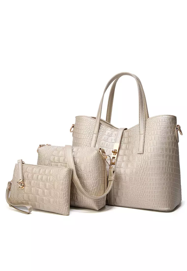 Twenty Eight Shoes Crocodile Texture Faux Leather Tote Bag DP029