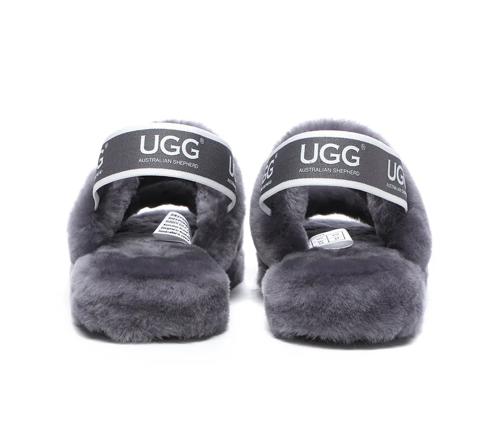 UGG Australian Shepherd Slingback Fluffy Slides Women Lonnie