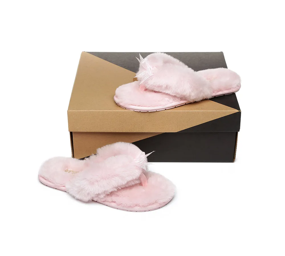 UGG Australian Shepherd Women Fluffy Slides Thongs Cinderella