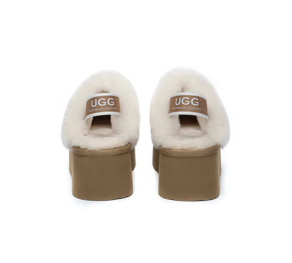 UGG AUSTRALIAN SHEPHERD Women Slingback Platform Slippers Muffin Plus