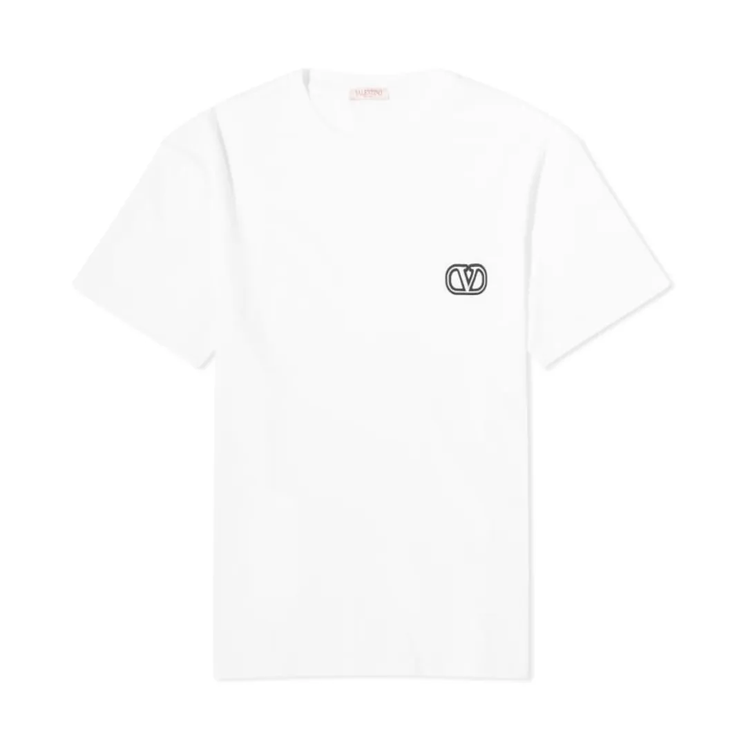 VALENTINO  |Crew Neck Pullovers Unisex Street Style Cotton Short Sleeves