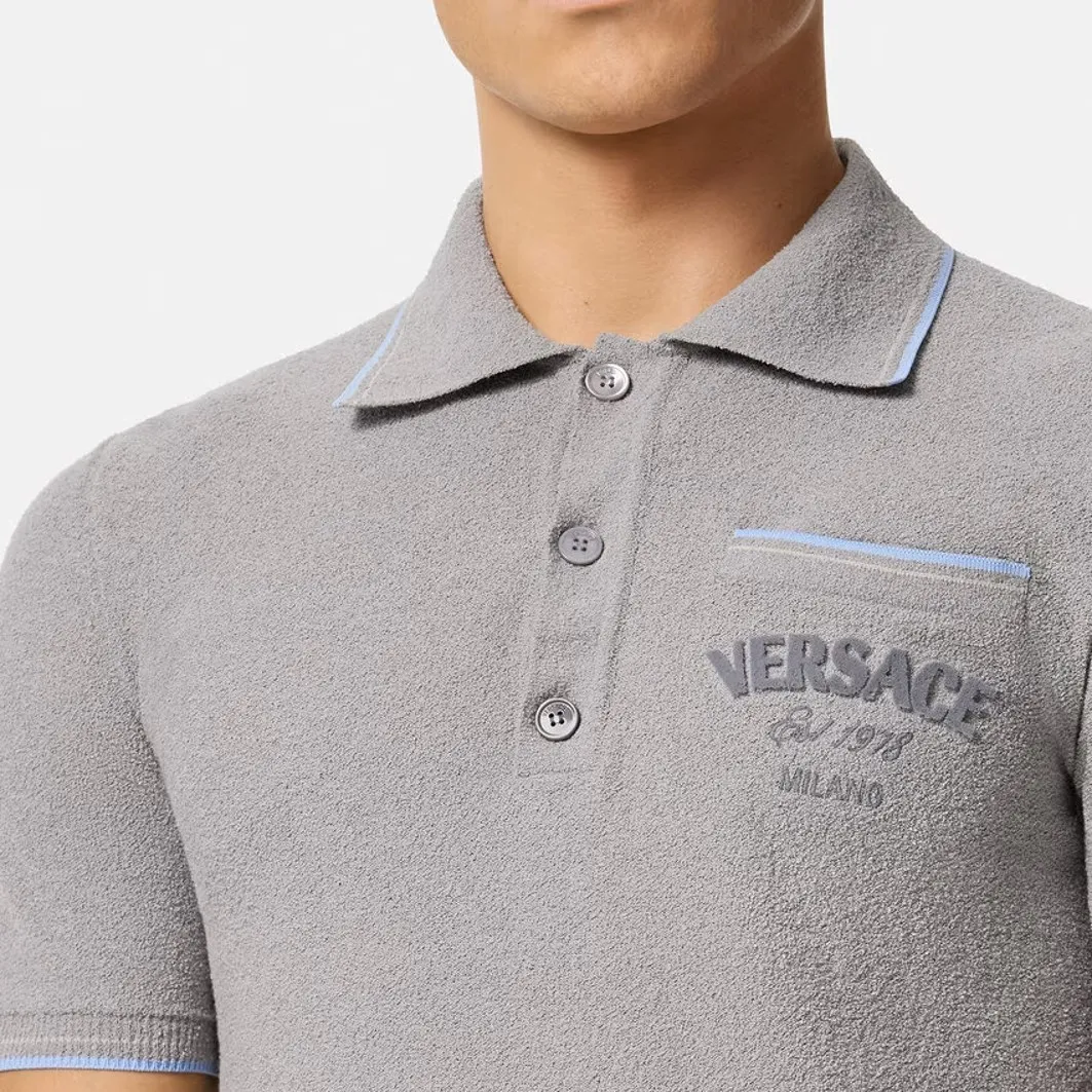 VERSACE  |Pullovers Street Style Plain Cotton Short Sleeves Logo