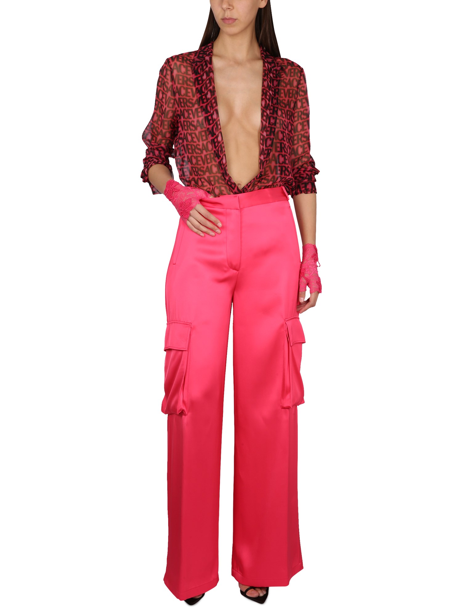 VERSACE    VISCOSE DUCHESSE PANTS