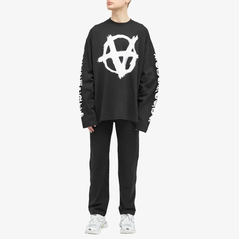 VETEMENTS  |Crew Neck Street Style Long Sleeves Plain Cotton