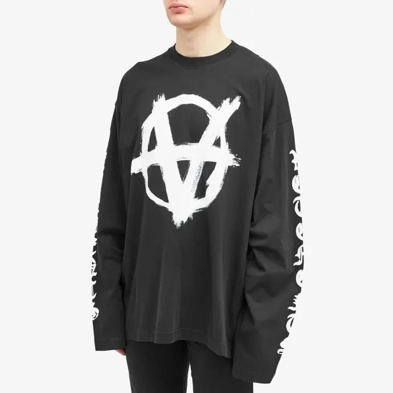 VETEMENTS  |Crew Neck Street Style Long Sleeves Plain Cotton