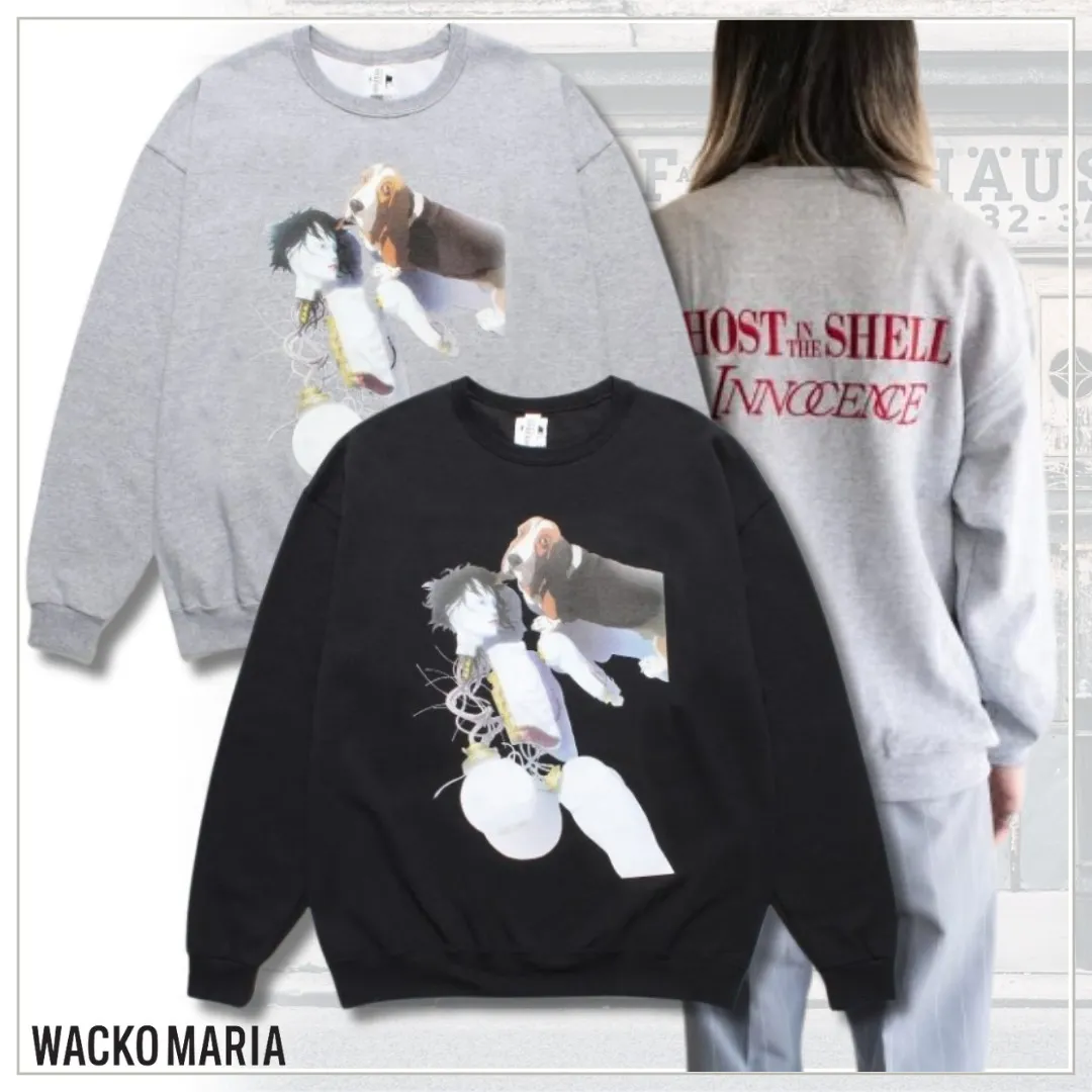 WACKO MARIA  |Pullovers Unisex Street Style Cotton Logo Skater Style